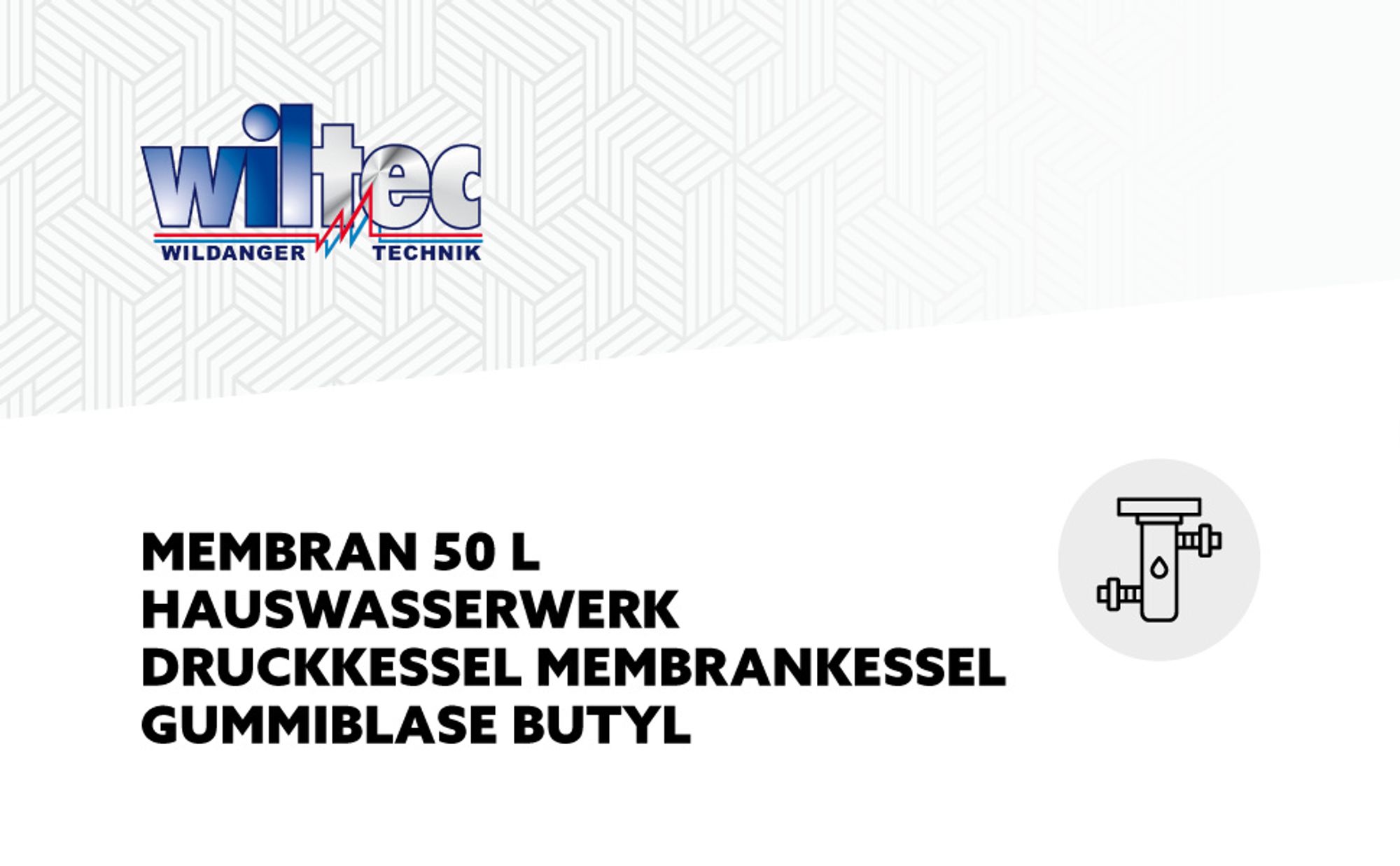 Wiltec Ersatzteil für Membrankessel bis 50 l Membran aus Butylkautschuk für Druckbehälter, Druckausgleichsgefäß für Hauswasserwerk mit Druckkessel
