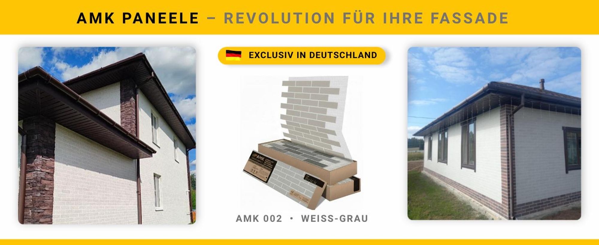 AMK Fassadenpaneele 002 Weiß-Grau – fertiges Objekt