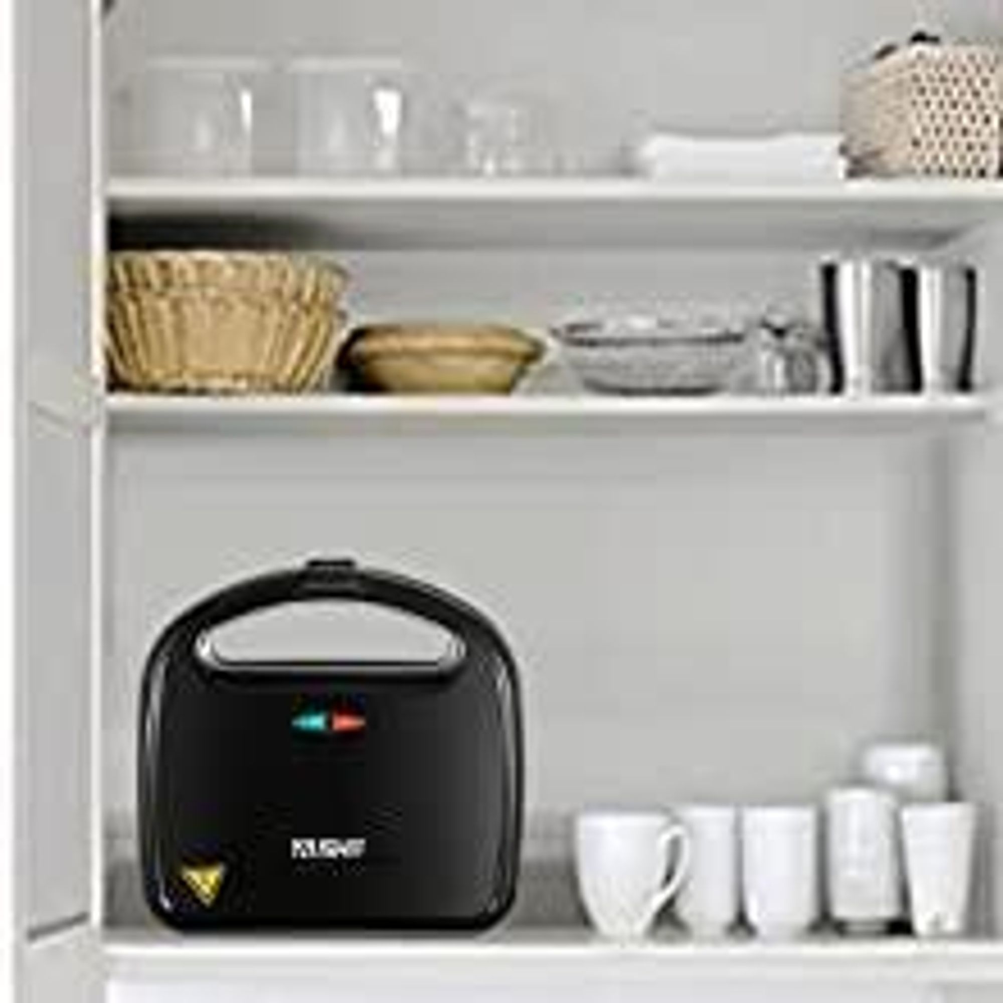 YASHE Appareil à croque-monsieur ABS05, 2 sandwiches, 750 W, noir
