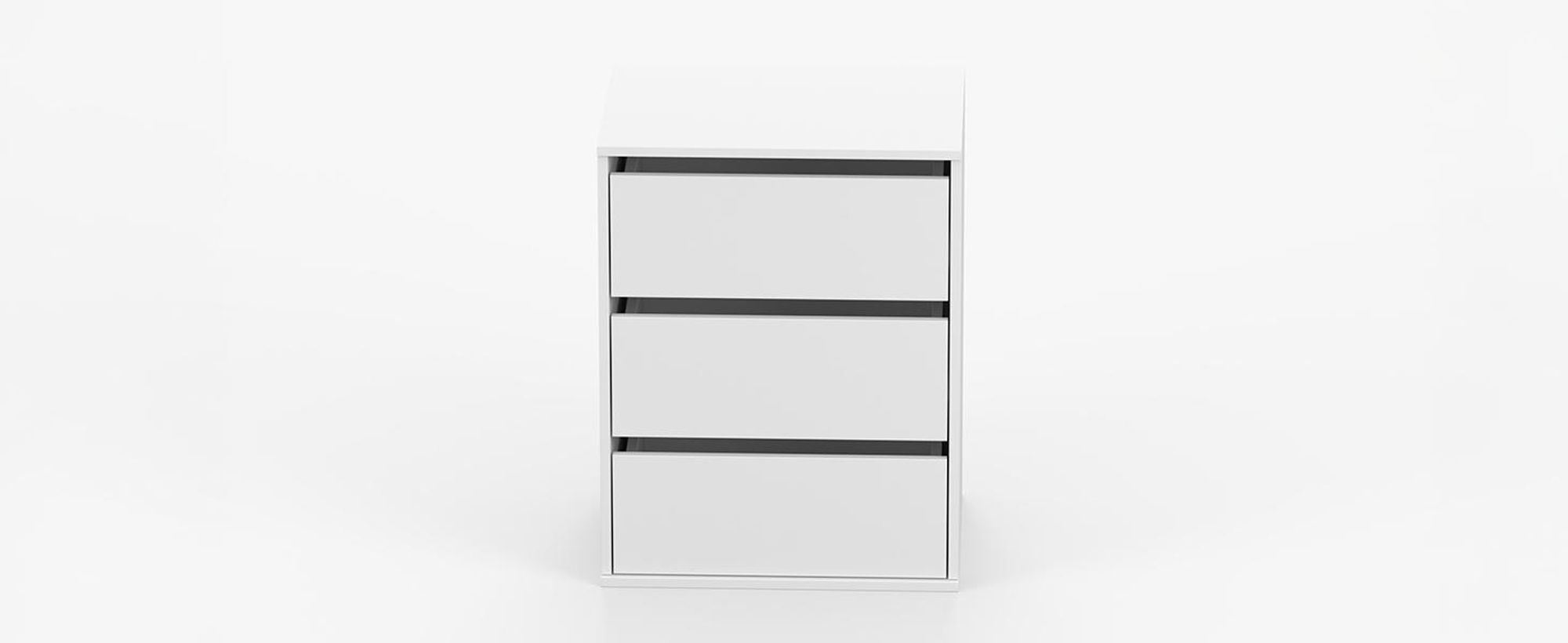 Schubkasteneinsatz Kleiderschrank 55 cm Weiß/Weiß – Schrank Organizer mit Behältern, Aufbewahrungssystem