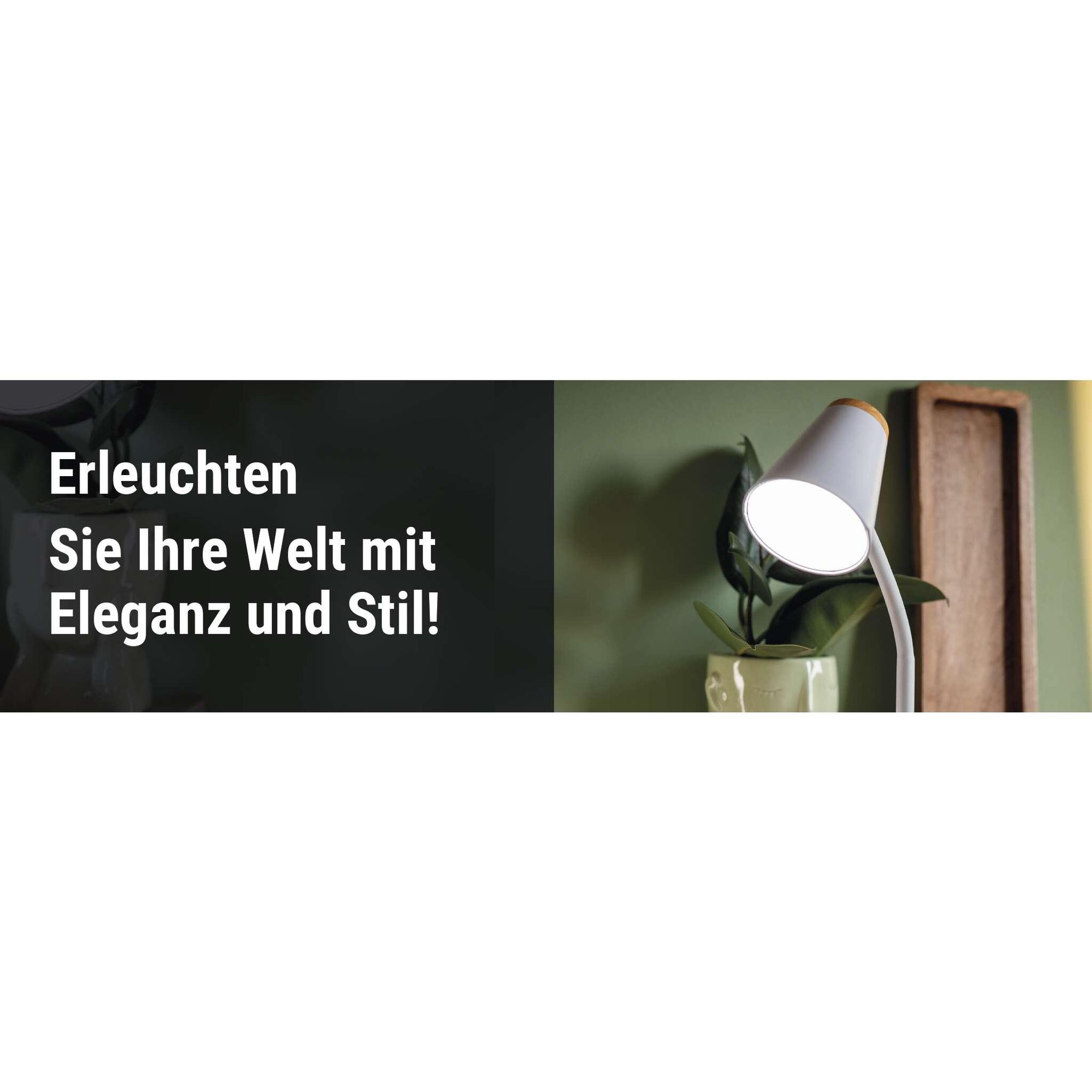 EMOS LED Tischlampe TARA 4,5 W, 280 lm, Neutralweiß 4000 K, flexibel mit Netzkabel 1,6m, Euro-Stecker, CRI Ra>85, Leuchtdauer 30000 h, Weiß, Z7641W