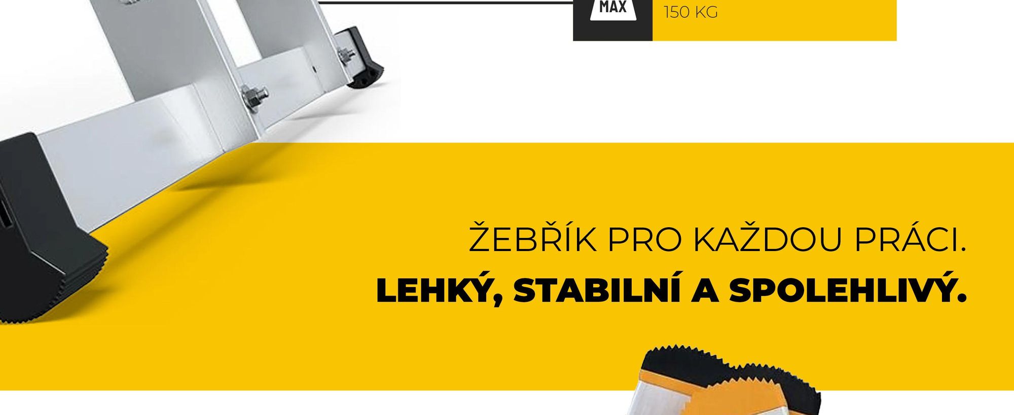 DRABEST | Žebřík, řada PRO, hliníkový víceúčelový žebřík, 3dílný průmyslový žebřík, 3 x 6 schodů, nosnost do 150 kg, pracovní výška 4,43 m, vč. háku n