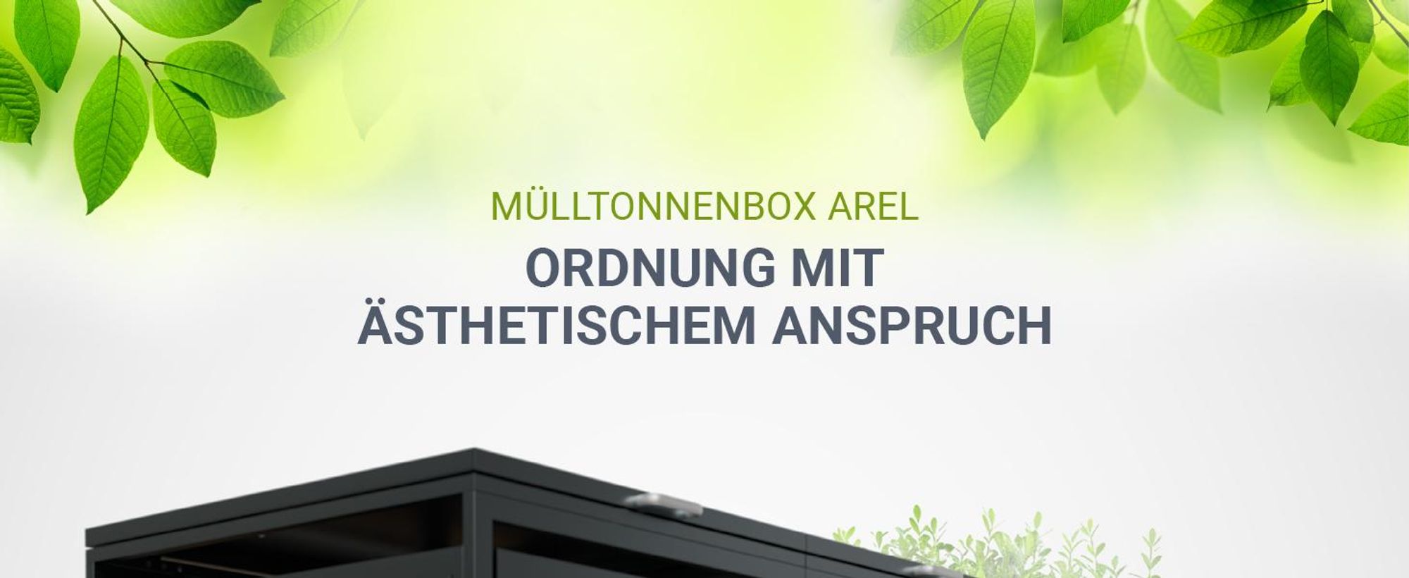 Juskys Mülltonnenbox Arel 4er - Metall Gartenbox - Anthrazit