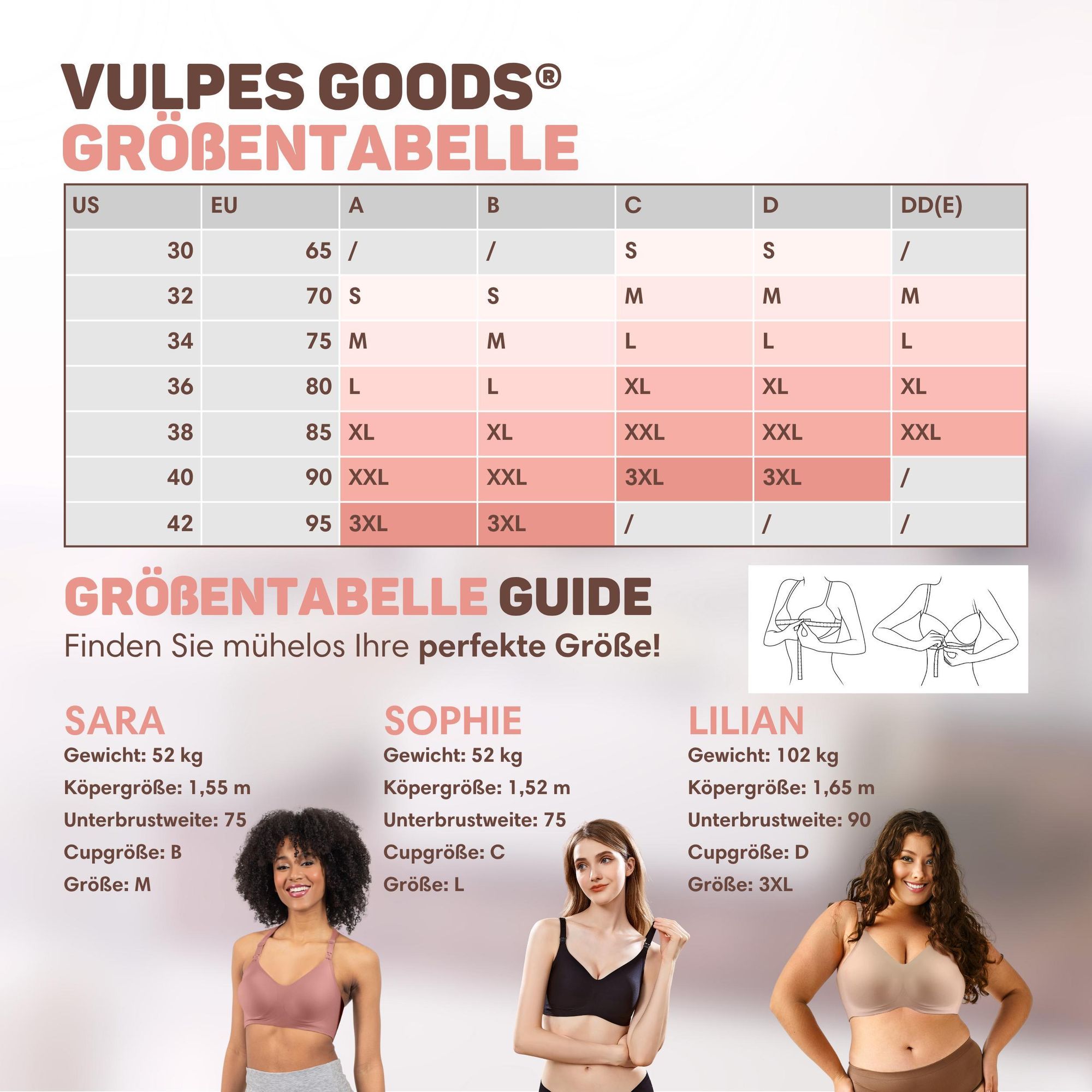 Vulpes Goods Still-BH, Ohne Bügel, Schwangerschafts-BH, Verstellbare Schulterträger, Ultraweicher Stoff, Herausnehmbare Polsterung, Creme XL