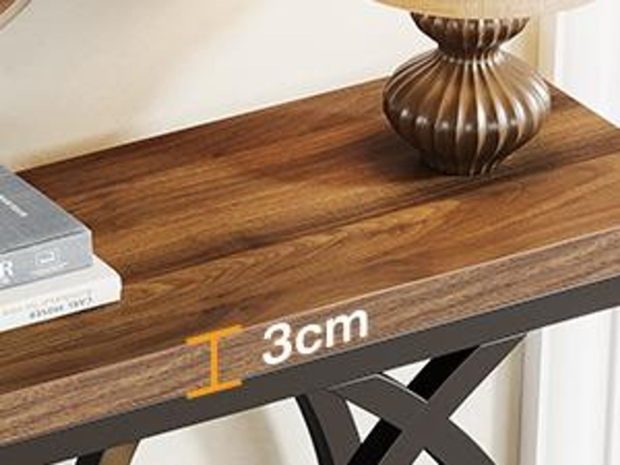 Table Console Étroite Tribesigns 110x30x85cm - Style Rustique En Bois - Pour Entrée, Couloir, Petit Espace