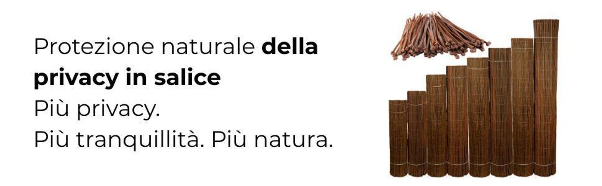 FOR THE GARDEN Stuoia in Salice 200x300 cm – Recinzione Naturale, Frangivento e Frangisole per Balcone e Giardino