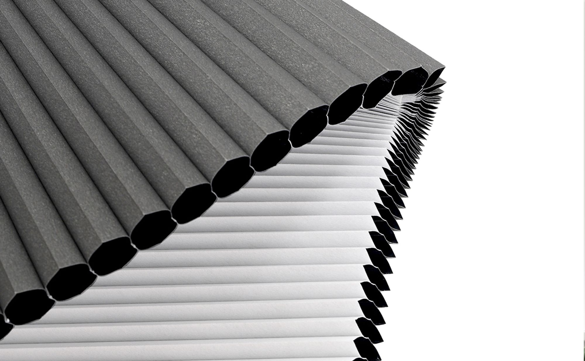 Sekey Wabenplissee ohne Bohren 50×100 cm Doppelplissee Grau-Weiß Plissee Klemmfix 100% Verdunklung & Sonnenschutz Faltrollo Klemmfix für Fenster & Tür