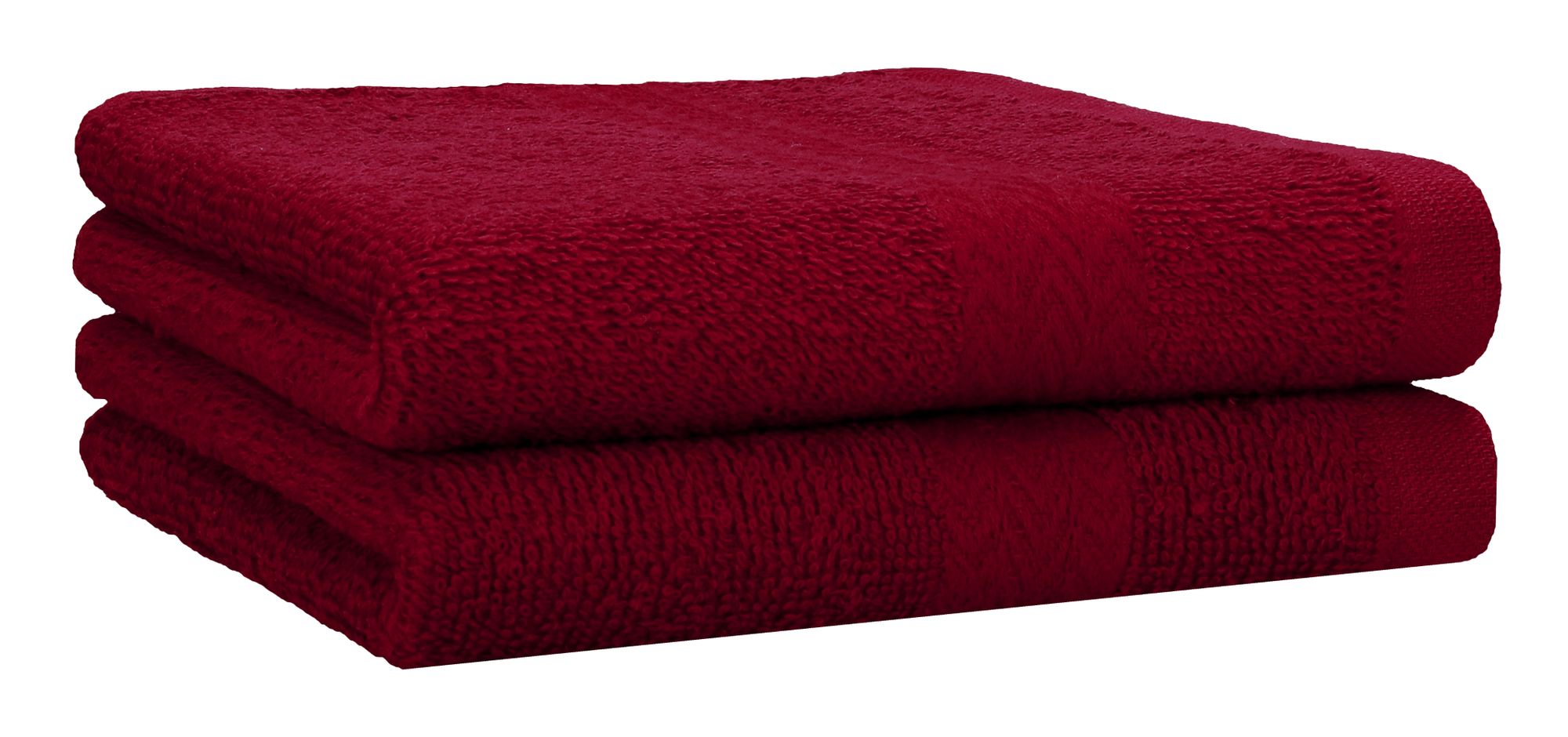 Betz 2 Stück Handtücher 50x100 cm PREMIUM 100% Baumwolle Farbe: dunkelrot
