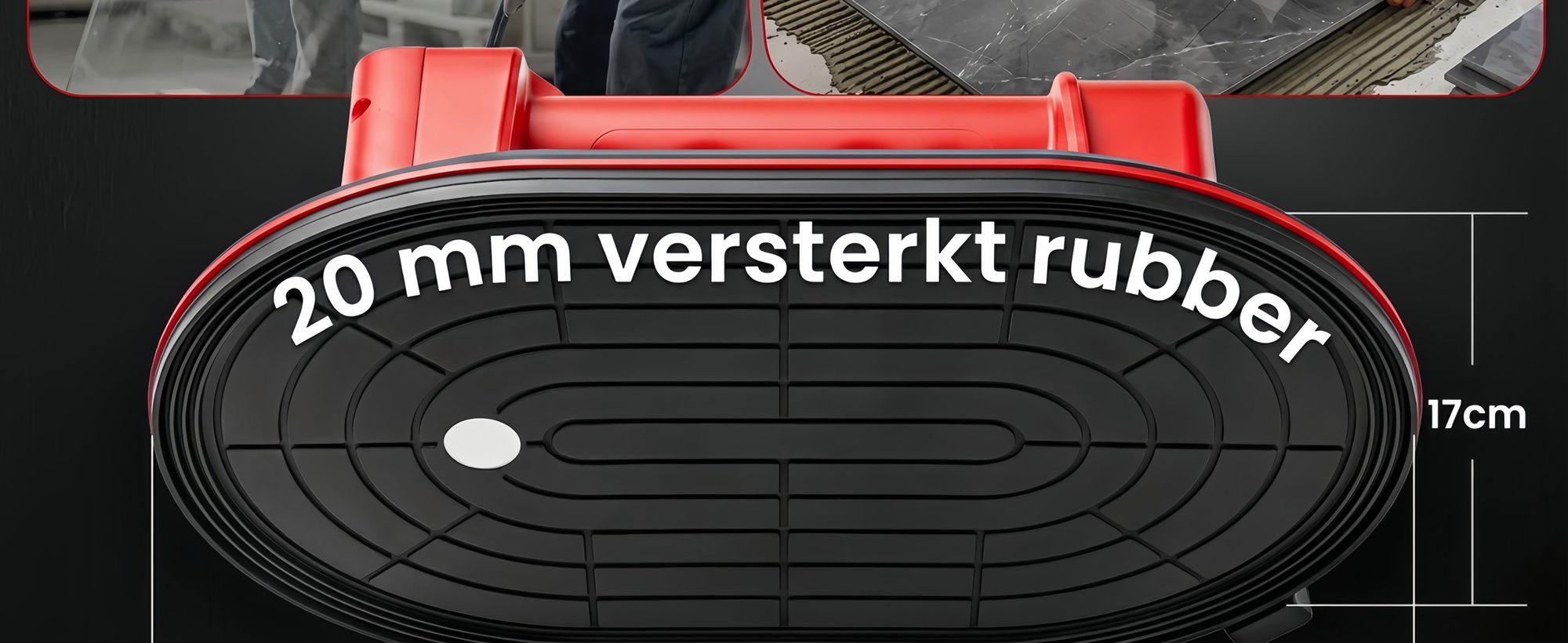 Accu Vacuümheffer 300 kg, 10" Elektrische Zuignap met Digitaal Display & Automatisch Bijpompen, voor Tegels, Glas & Steen