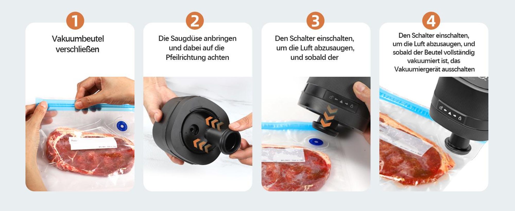 Elektrischer Vakuumierer, Vakuumiergerät, Vollautomatisches, Einmachgläser, mit 2 Gläser 10 Deckeln, für breite Öffnung und normale Öffnung