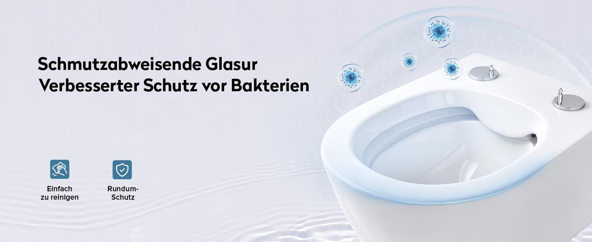 doporro Hänge-WC Weiß Wand-WC Toilette mit Soft-Close Spülrandloses aus Keramik Hänge-Toilette Aachen106
