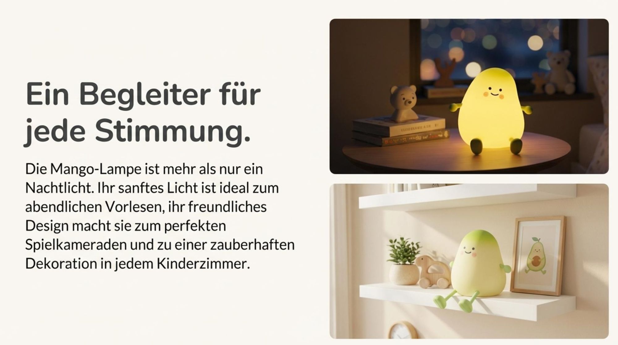 MasterLED LED Nachtlicht Silikon Birne Touch Nachtlampe, USB-C mit Timer, warmweiß, Schlaflicht Kinderzimmer tragbare Schlafhilfe Stilllicht, Gesche