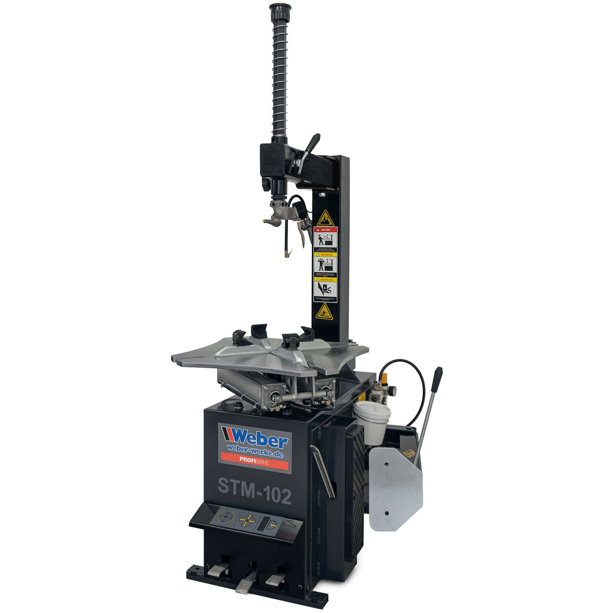 Das Bild zeigt die Weber Reifenmontiermaschine STM-102.