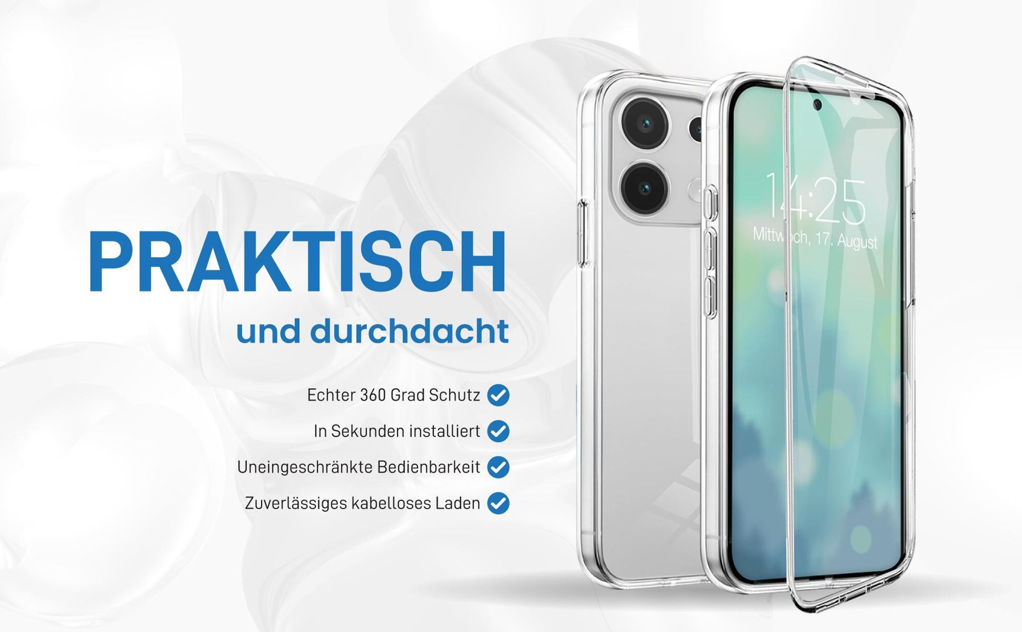 Rundum Schutz Hülle für Xiaomi Redmi Note 13 mit Touchsensibilität