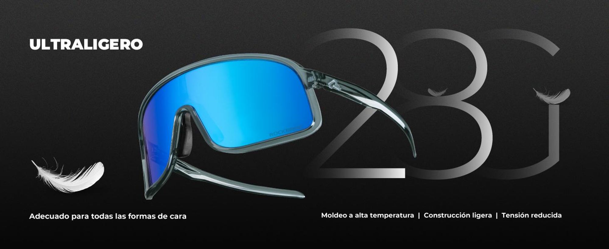 ROCKBROS Fahrradbrille Polarisiert Outdoor Cycling Glasses MTB Rennrad Sportbrille Für Damen Und Herren Hell Dunkelgrau AR Lila