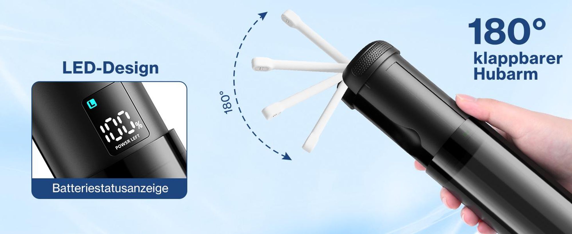 Tragbares Hand-Bidet, Reise-Bidet, Elektrischer Hochdrucksprüher, mit 5 Sprühmodi und 8 Düsen, IPX7 Mini-Handbidet mit LCD-Bildschirm
