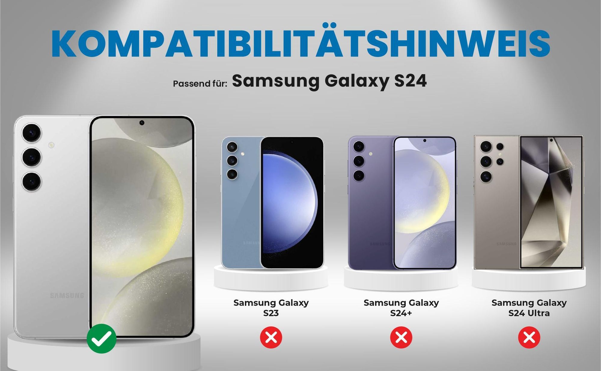 Kompatibilitätshinweise Hülle für Samsung Galaxy S24