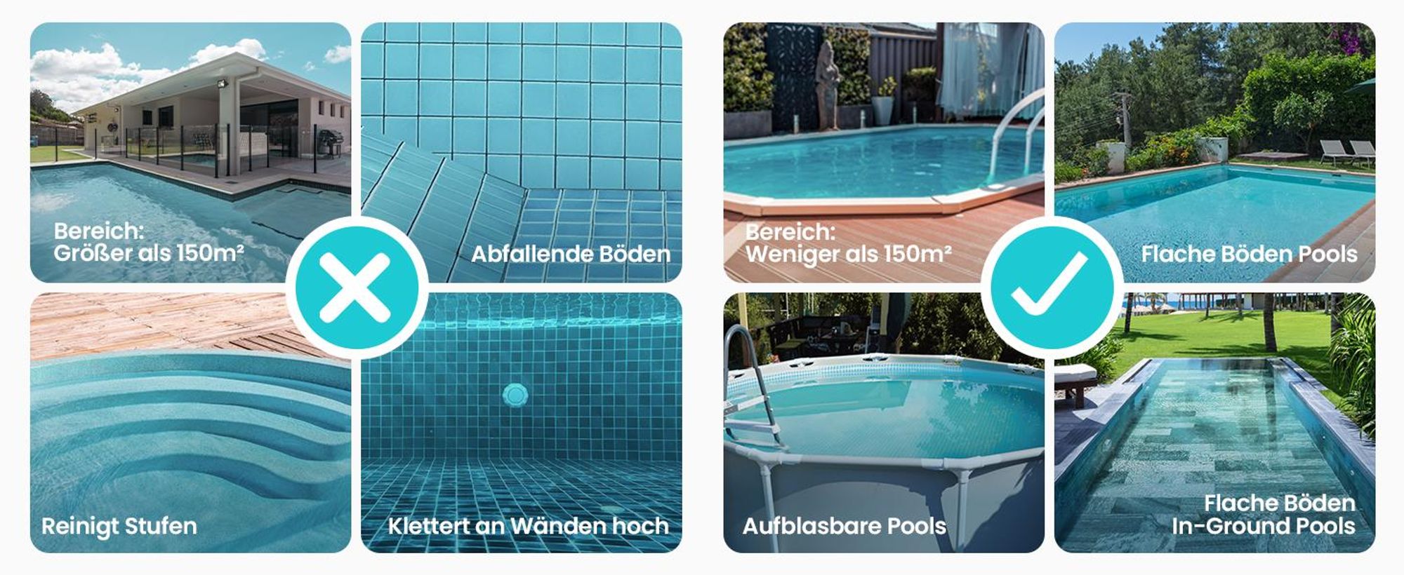 AIPER Scuba SE Poolroboter, kabelloser Poolstaubsauger, 90 Minuten Reinigungszeit