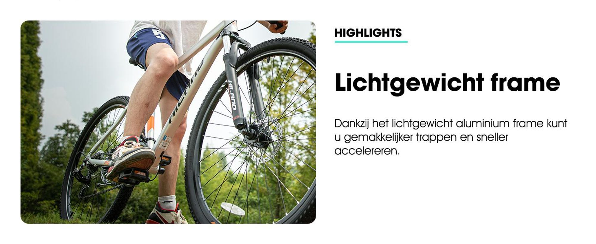 HILAND H200 Mountainbike 29 inch, Hardtail met aluminium frame, 21 versnellingen en schijfremmen, voor volwassenen