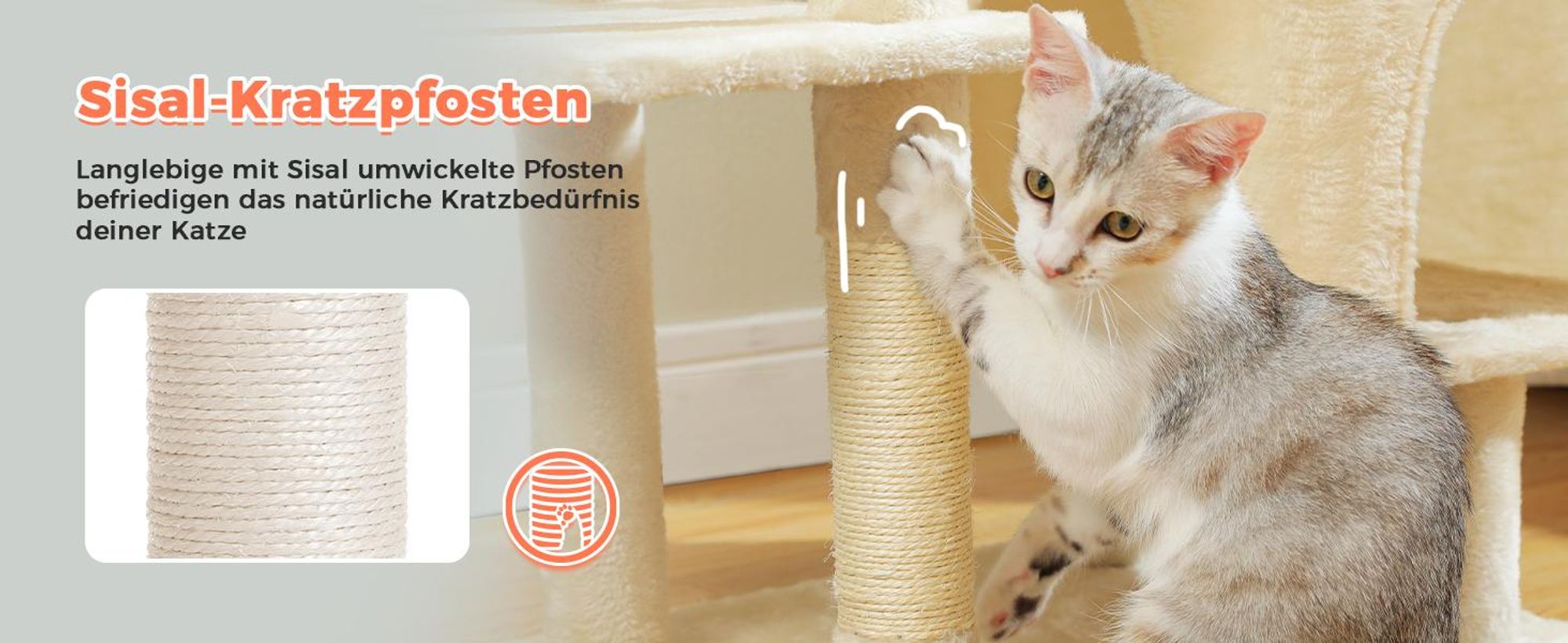 PAWZ Road Kratzbaum XXL Große Katzen Katzenbaum Katzenkratzbaum Spielbaum 175 cm