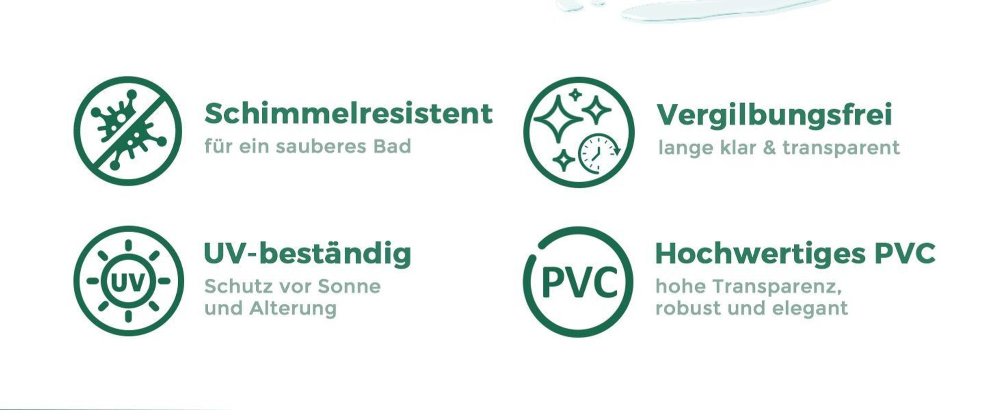 S'AFIELINA Ersatzdichtung Wasserabweiser Duschdichtung Schwallschutz Duschkabine Bad 7-8mm Glas 100cm 2 Stück
