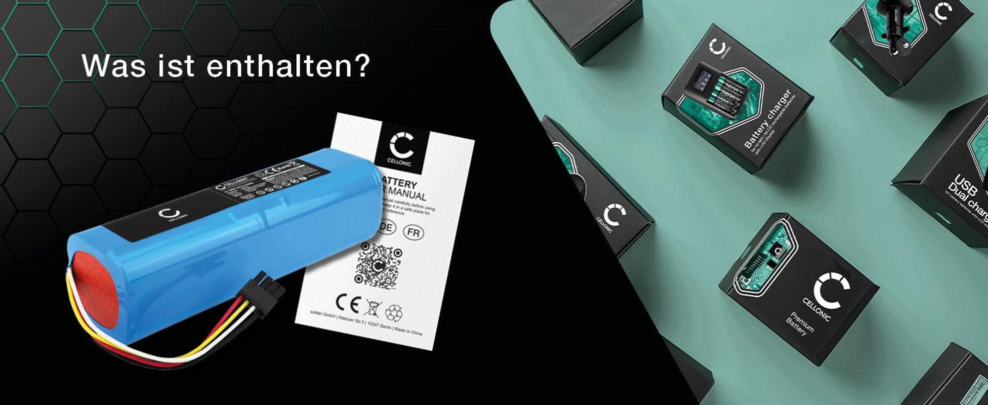 CELLONIC 1x Akku für Staubsauger Kompatibel mit Dreame RL55L, Kompatibel mit Roborock S7, Kompatibel mit Dreame L10s Ultra, D10 - (5200mAh, 14.4V)