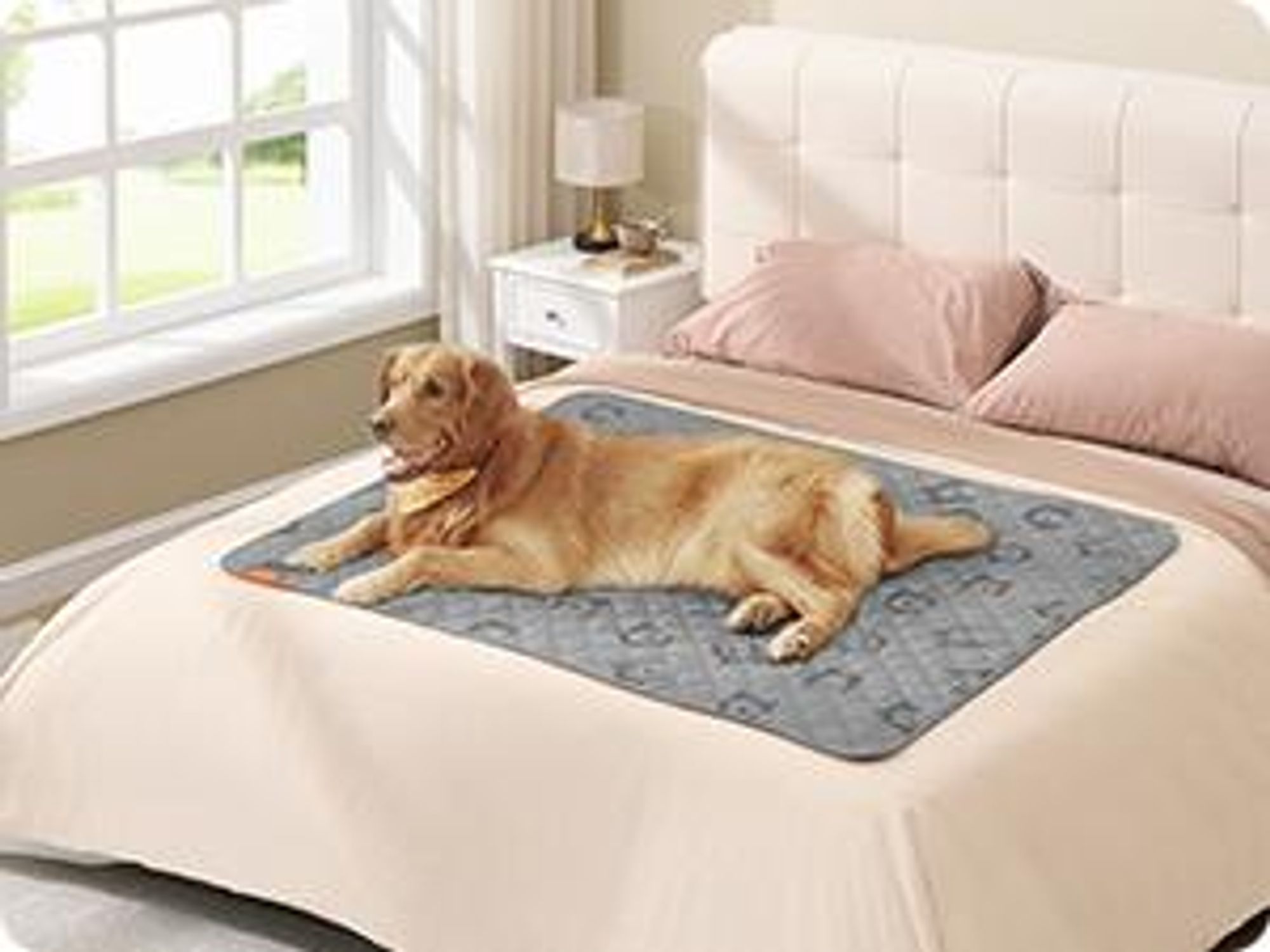 Feandrea Wasserdichte Hundedecke, Decke, 127 x 102 cm, Autoschondecke für Haustiere, Sofaschutz, maschinenwaschbar, rutschfeste Unterseite