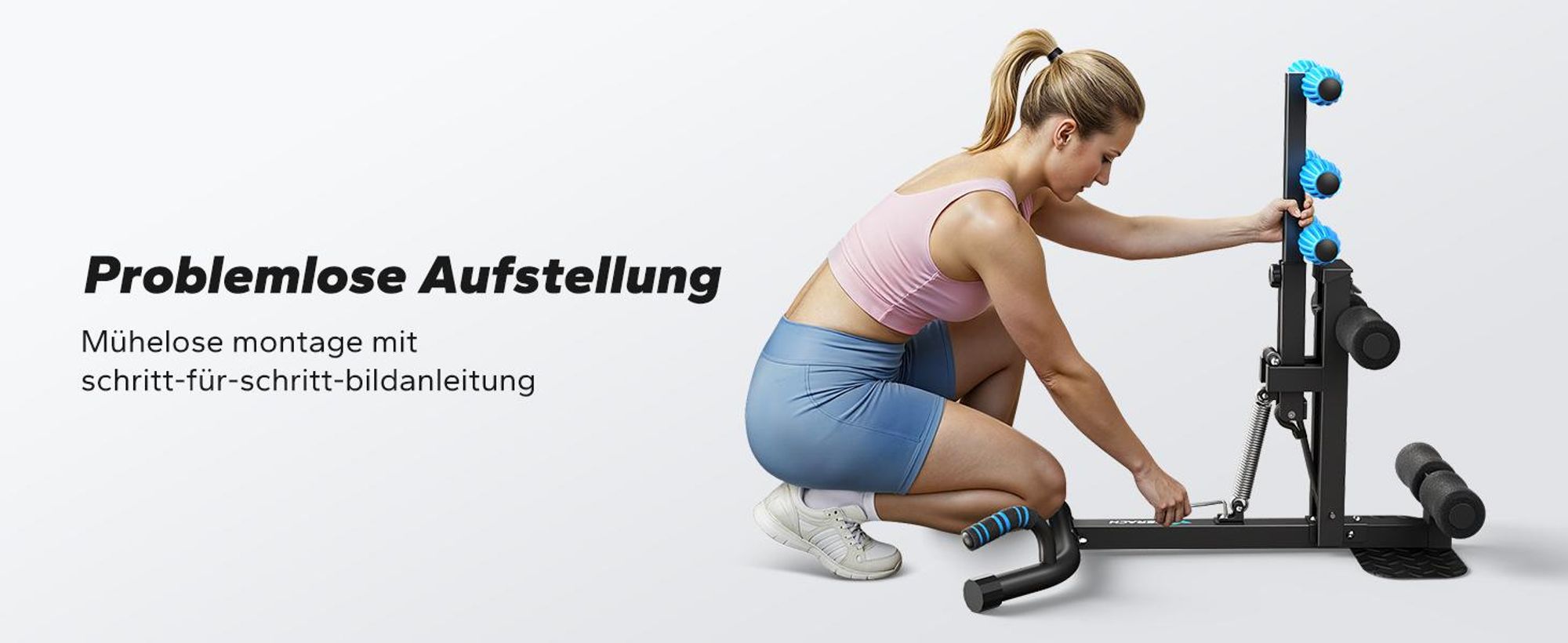 Sissy Squat Kniebeugentrainer, Beintrainer verstellbar bis 136 kg, Bauch-Gesäß-Trainer, Heimfitness, Ganzkörpertraining für zuhause