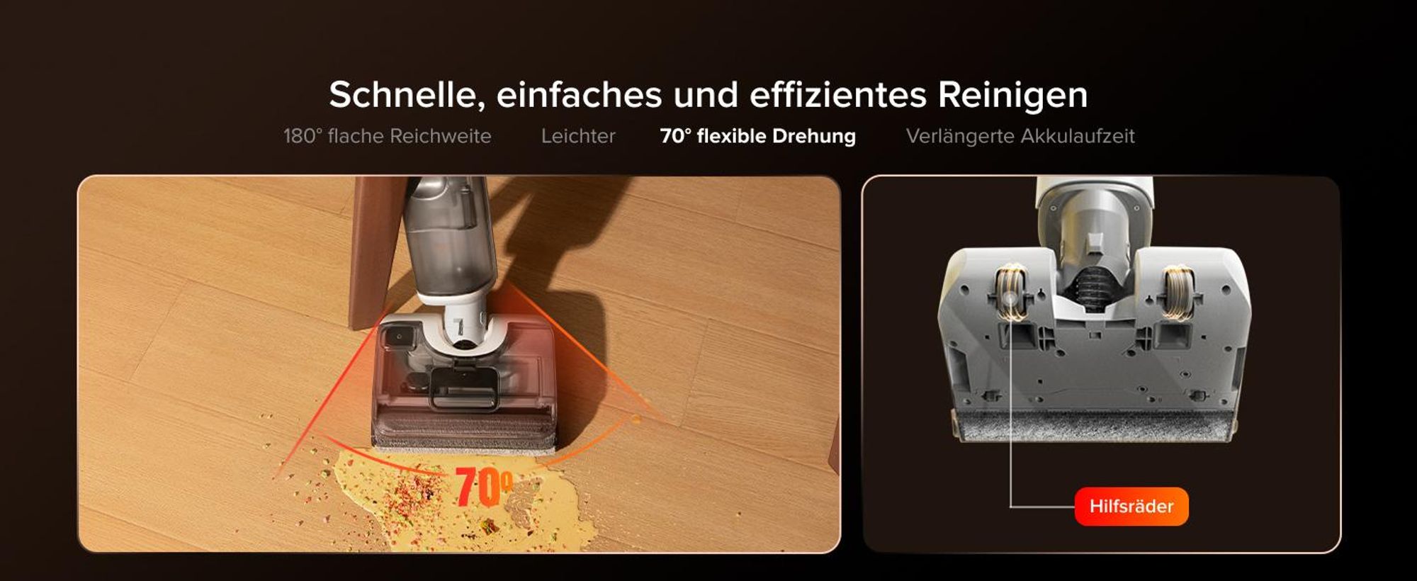 Roborock F25 GT Nass und Trockensauger, 20.000 Pa kabelloser All-in-One-Hartbodenreiniger, Selbstreinigung und Trocknung mit Hohe Temperaturen