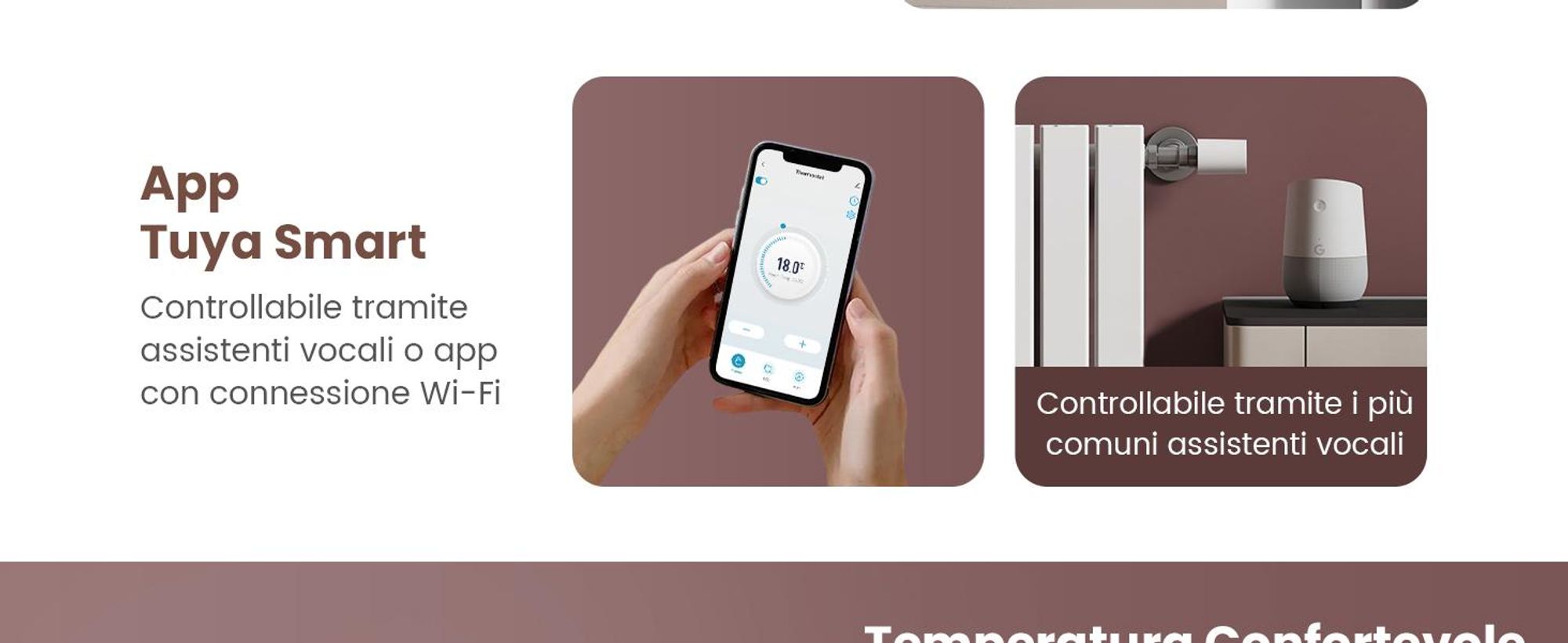 Termostato per radiatori EMKE Intelligent con Smart Gateway – Alloggiamento in ABS bianco Telecomando Rilevamento finestra aperta e sicurezza bambini