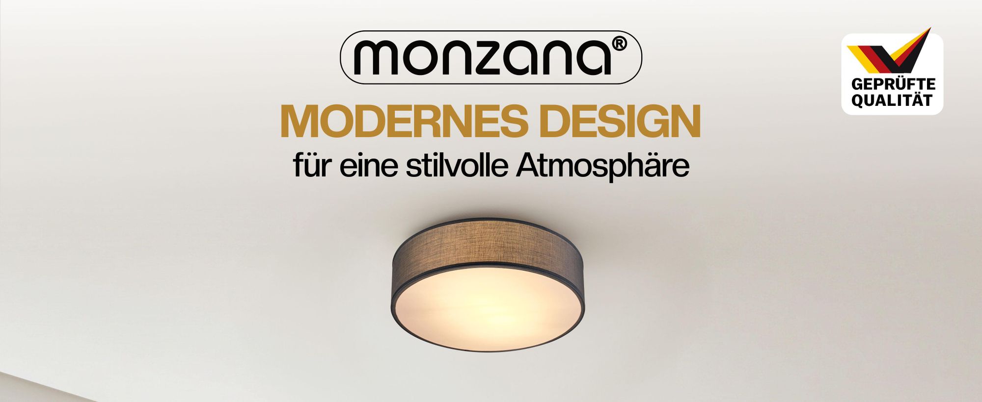 MONZANA Deckenlampe Stoff Wohnzimmer