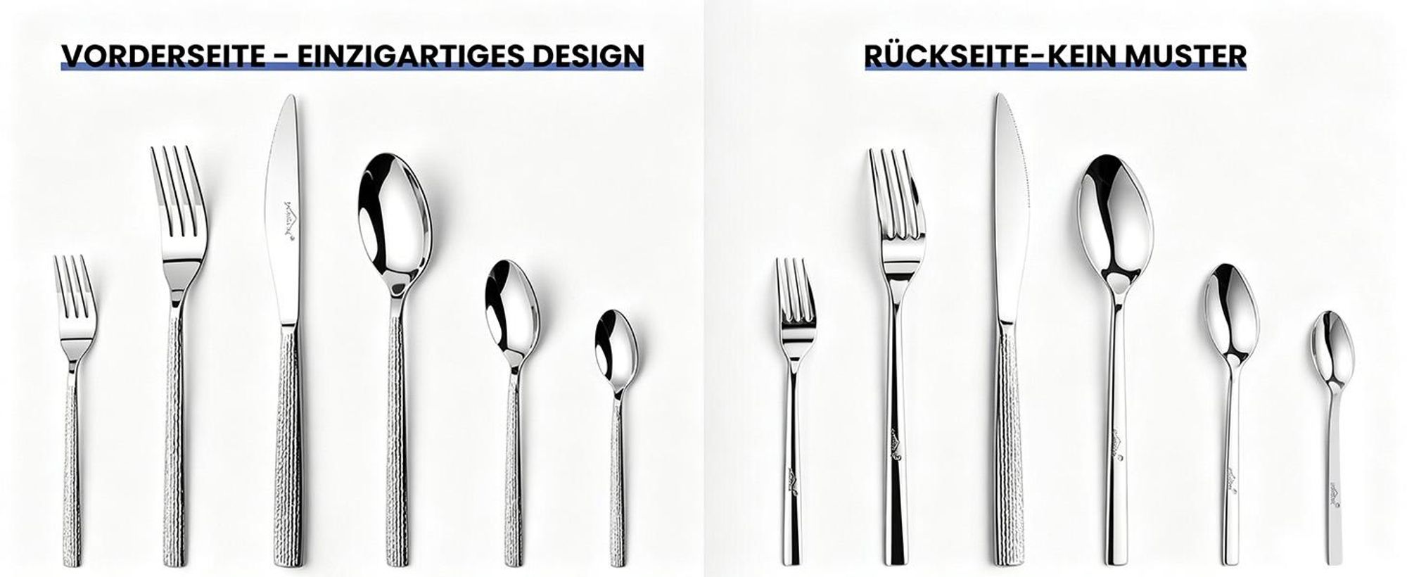 Besteck Set 12 Personen,72-tlg Edelstahl Besteckset,Cutlery Set mit Messer Gabel Löffel,6-tlg Essbesteck HL-G1806
