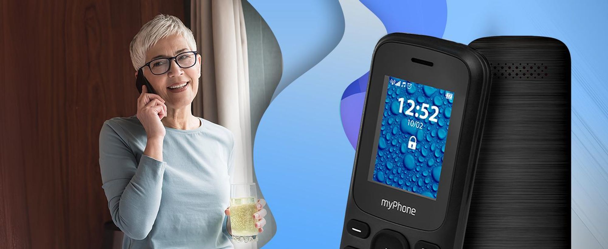 myPhone 2220 Tastentelefon große Tasten Farbdisplay 1,77" Akku 600 mAh Fackel Radio mp3 Dual-Sim bluetooth Mobiltelefon für Senioren beleuch