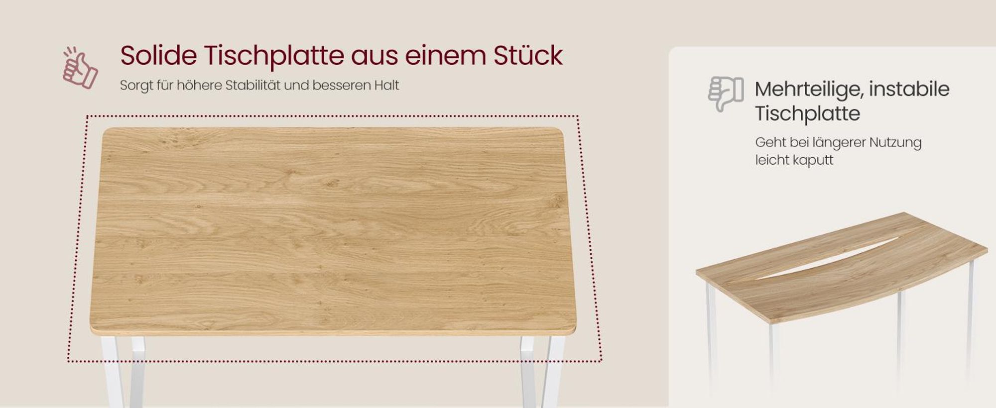 VASAGLE Klapptisch, kleiner Schreibtisch klappbar, Computertisch, Tischplatte aus einem Stück, abgerundete Ecken, 80 cm