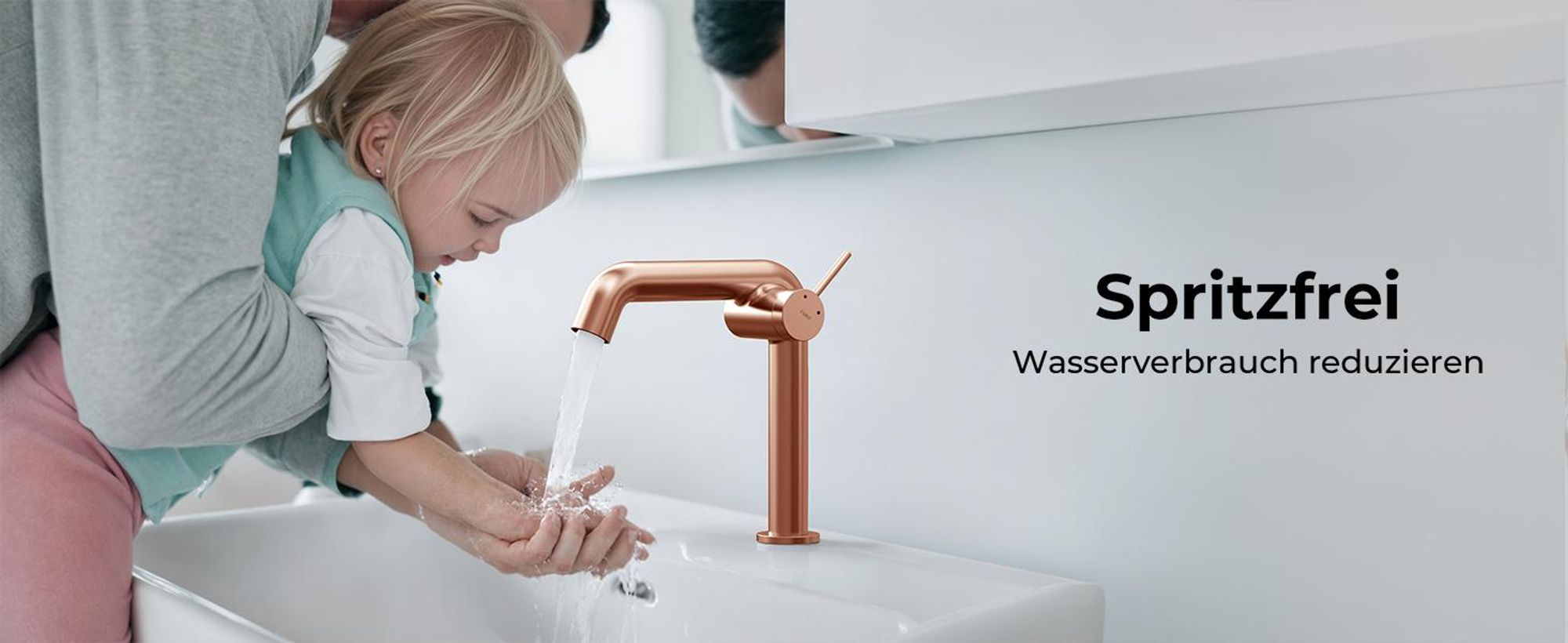 EMKE Einhebel-Waschtischarmatur, Badarmaturen 222x200x76mm  G3/9", Wassersparend, Korrosionsschutz, Bleifreies Messing, Rosengold