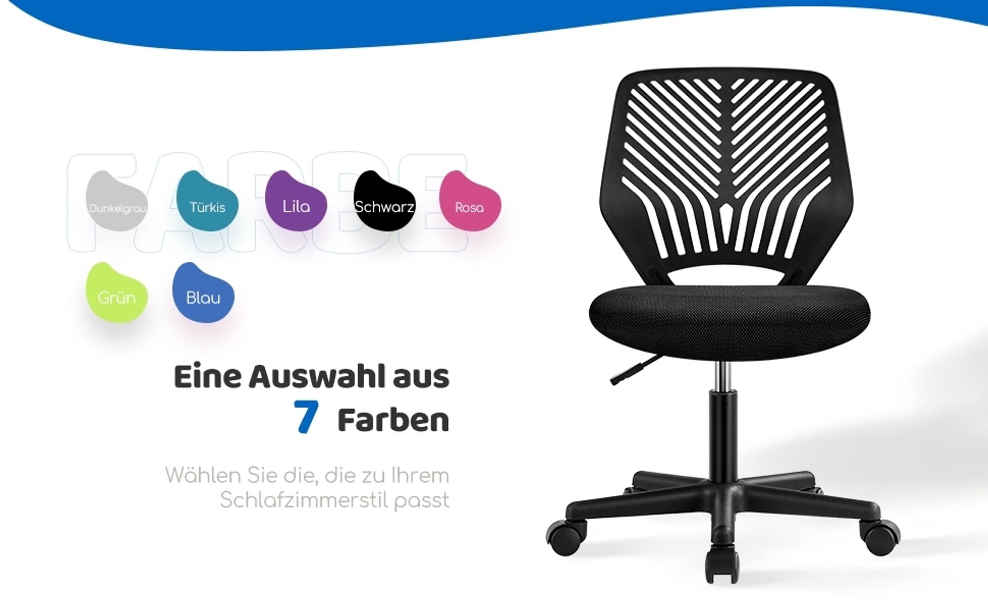 Schwarzer Schreibtischstuhl
