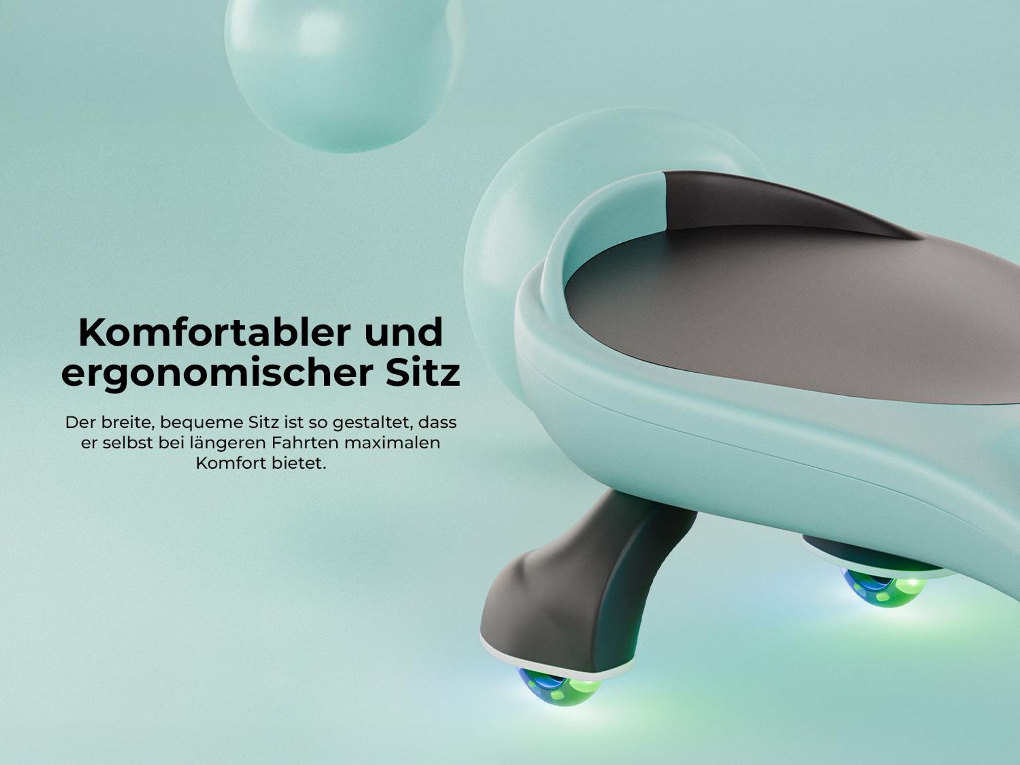 Rutschauto für Kinder Tulano Focus 35 LED -  Kinderfahrzeug - Maximale Tragfähigkeit von 100 kg - Auto Swing Car Rutscher