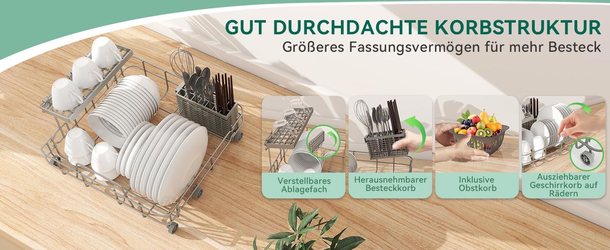 Puluomis Mini Geschirrspüler 45cm freistehend, Geschirrspülmaschine mit mit 5+1 Programe für 3 Gedecke, funktioniert mit/ohne Wasseranschluss, schwarz