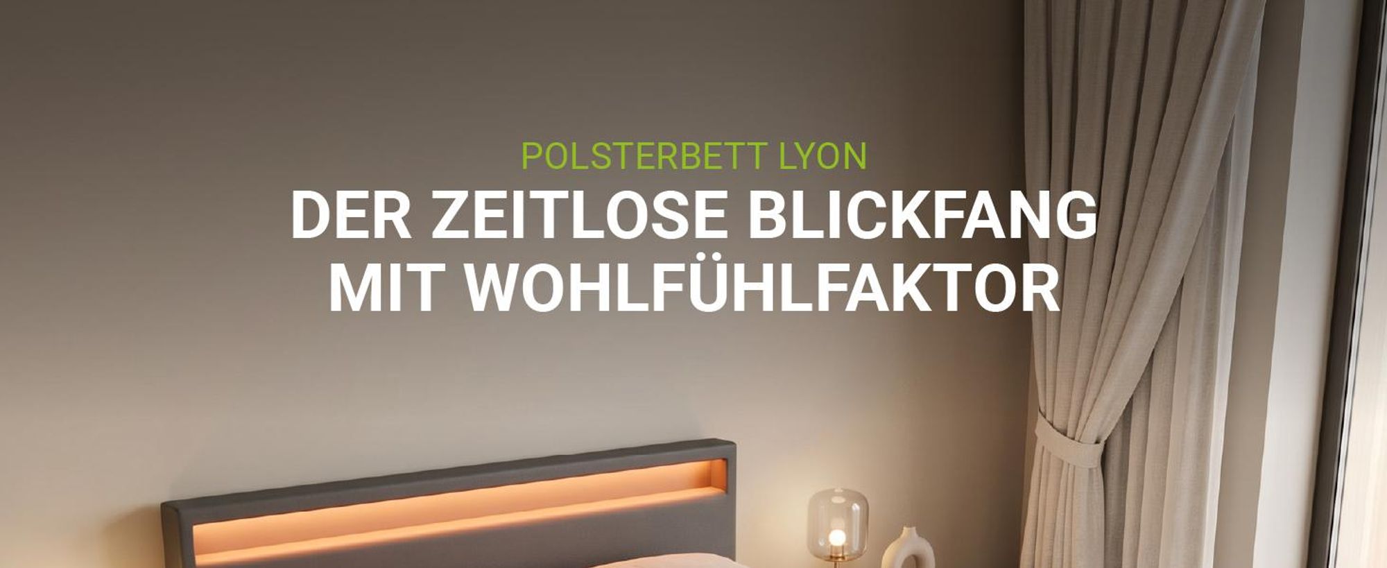 Juskys Polsterbett Lyon 140 x 200 cm grau – Bettgestell mit Lattenrost, Bettkasten & LED Beleuchtung – Kunstleder & Holz – Bett Jugendbett