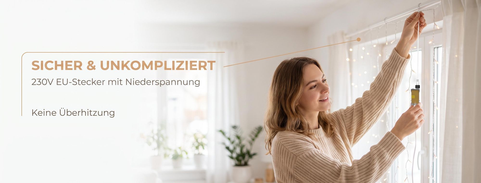 LARS360 Lichtervorhang 30 m, 1200 LEDs, 8 Modi, Memory & Fernbedienung, Warmweiß, Eisregen Weihnachtsbeleuchtung für Fenster, Balkon, Terrasse & Garten