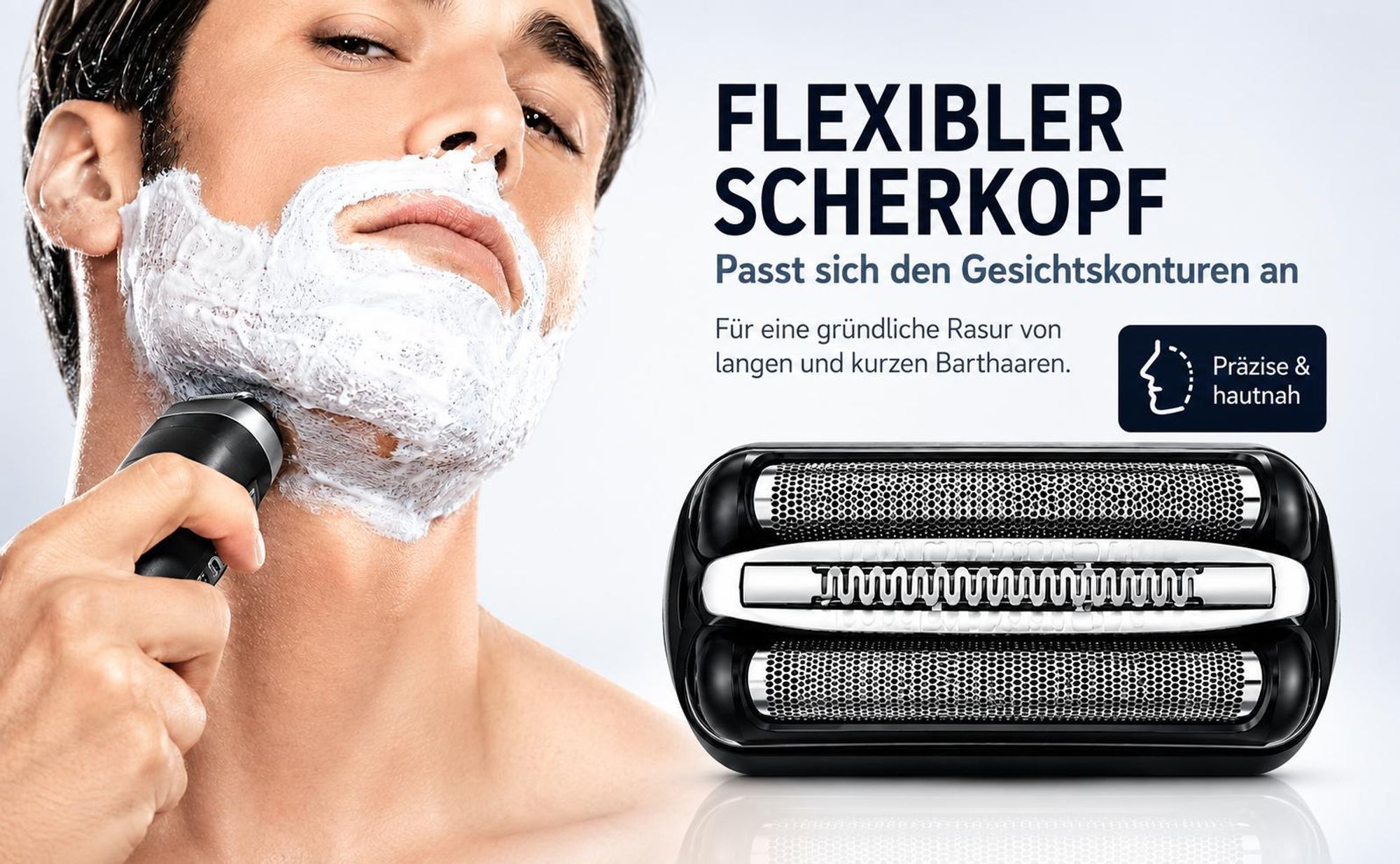 2 Stück, Ersatzteile zum Rasieren Lamon für Braun Series 3 Sauber und langlebig, hochwertiger Rasierer 32B