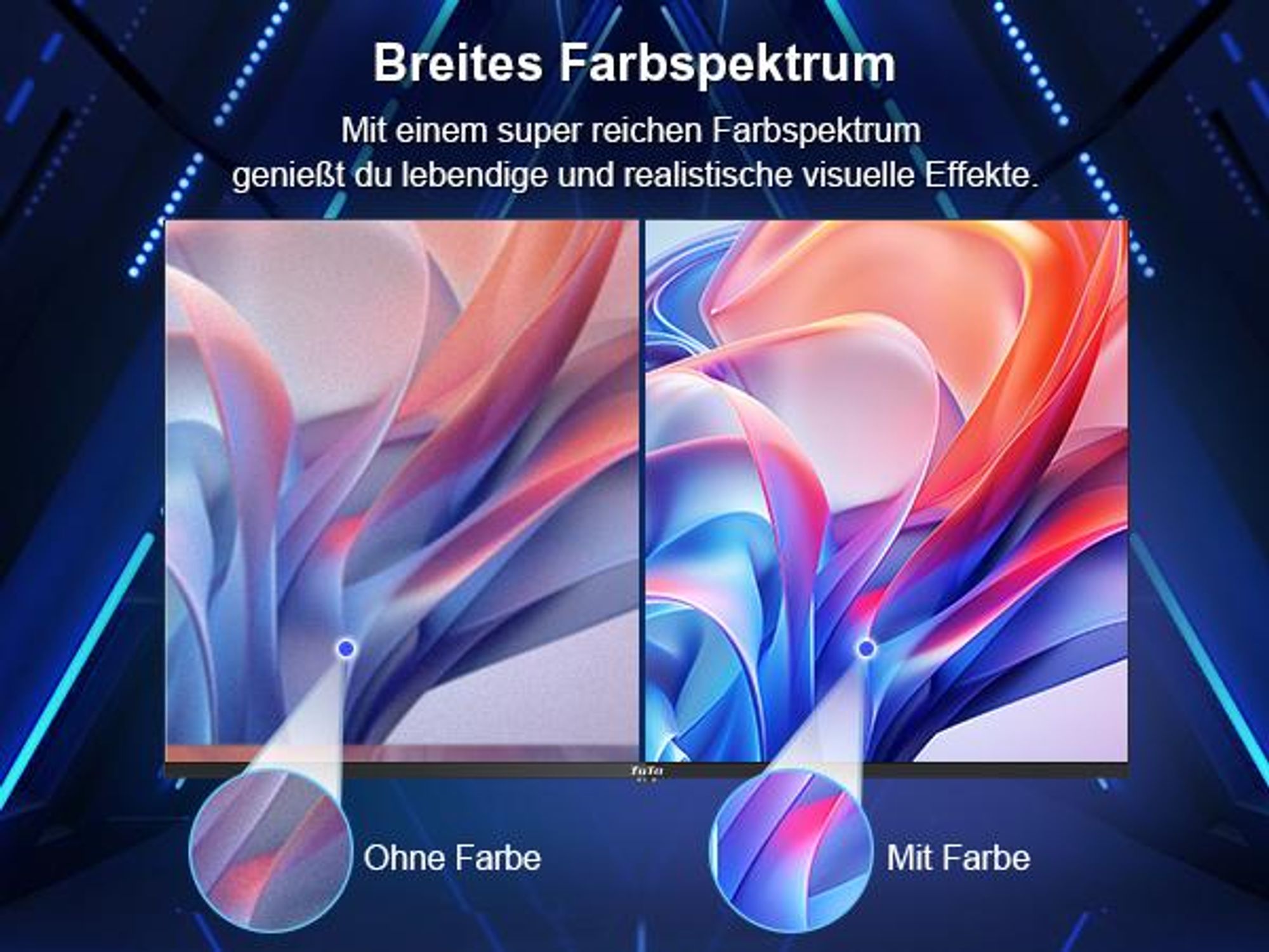 TuTu Android Smart TV - QLED 4K Ultra HD - 55 Zoll/140 cm - Sprachsteuerung & Streaming-Apps - HDMI x3, USB x2, CI+ - Tripple Tuner DVB-T/T2/S/S2/C - Randlos Design - Montiert in Eindhoven, Niederlande - TUQ55UN1