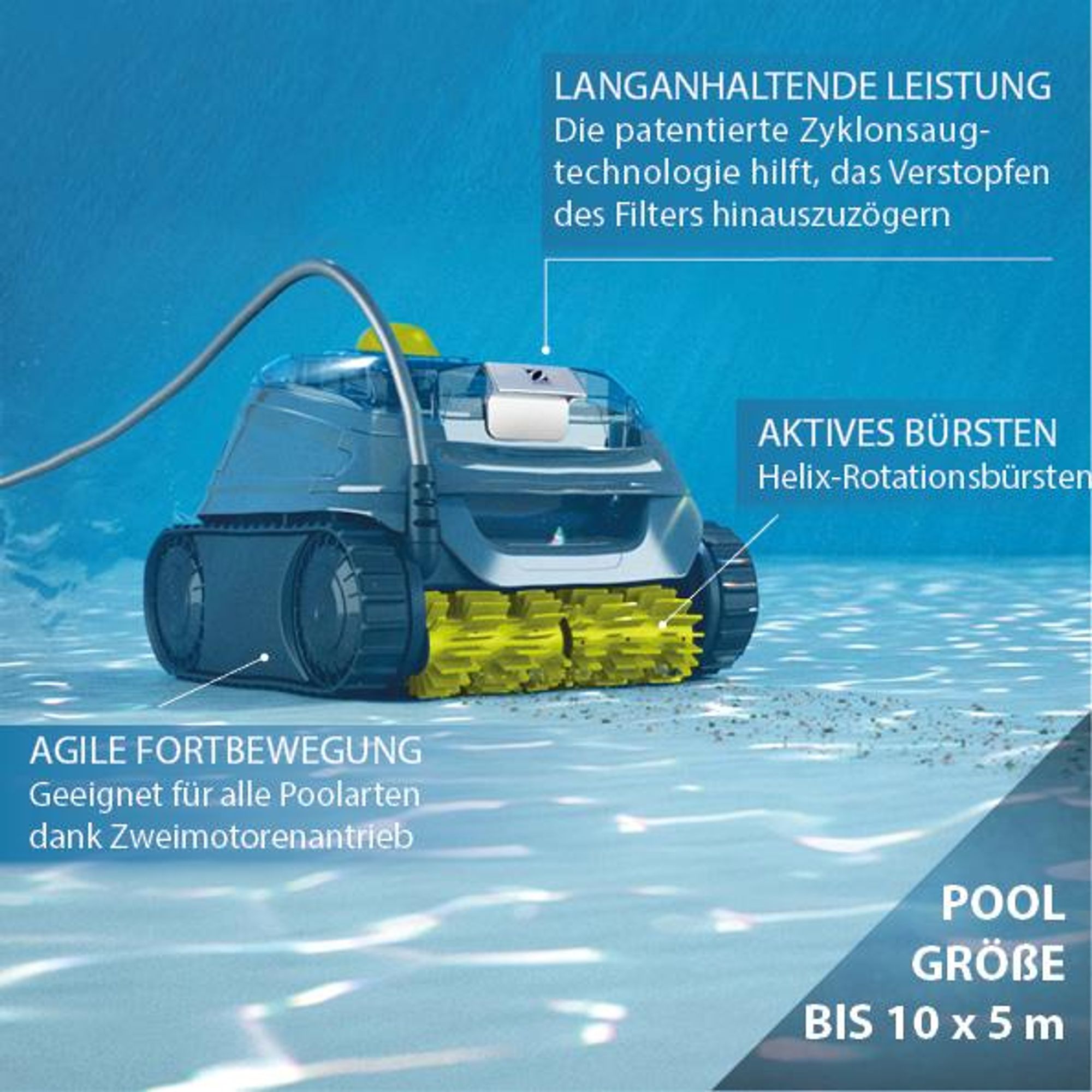 ZODIAC Poolroboter WR000311 - CNX 2020 – Elektrisch, Boden- & Wandreinigung, Leistungsstark & Effizient, für Pools bis 40 m²