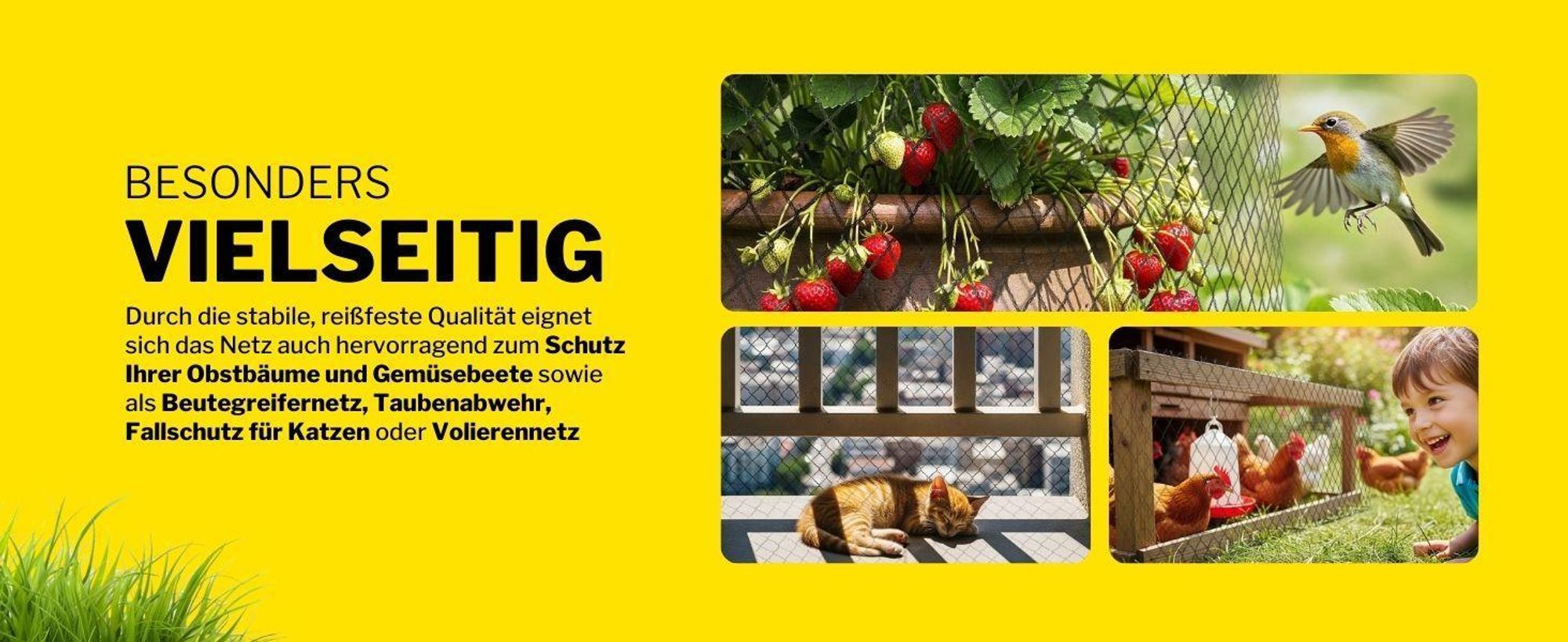 Teichnetz feinmaschig - 18 x 18 mm | 5x4 m | Schutznetz gegen Reiher, Laub und Tiere, UV-beständig, inkl. Befestigungsset