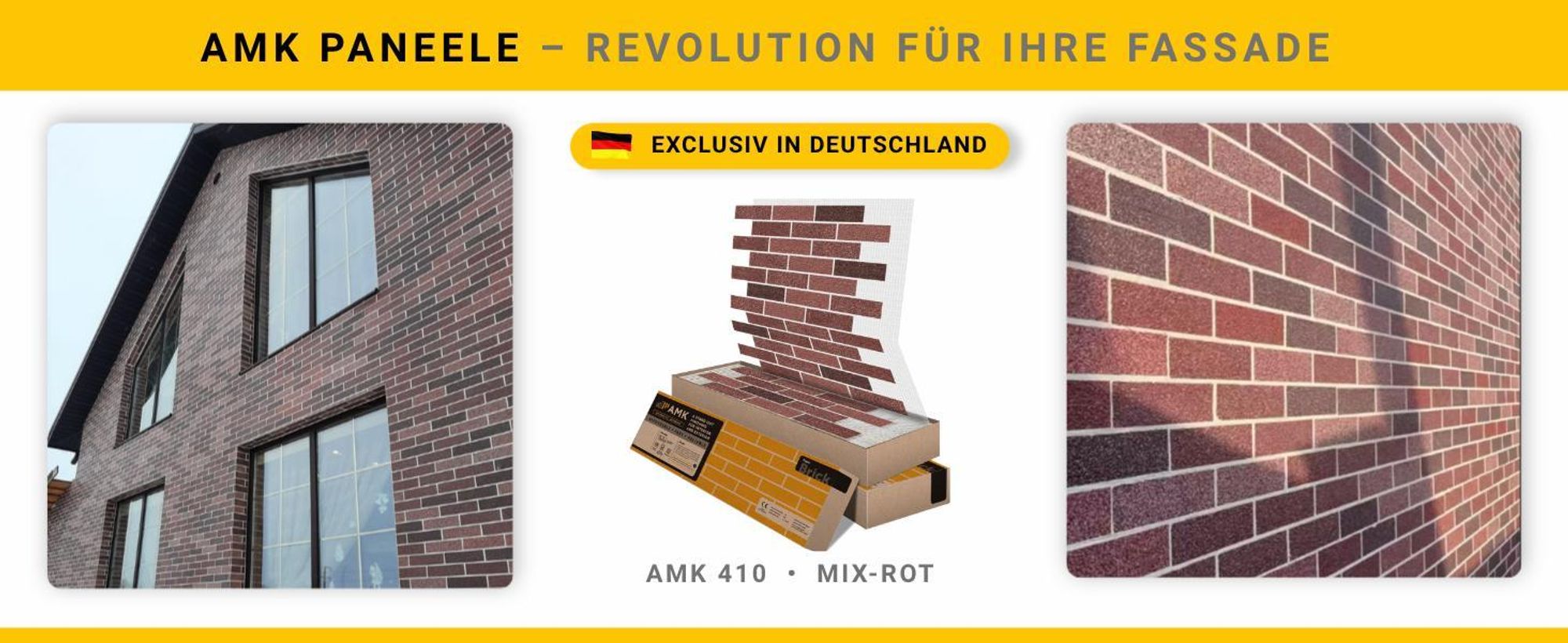 AMK Fassadenpaneele 410 Mix-rot – fertiges Objekt