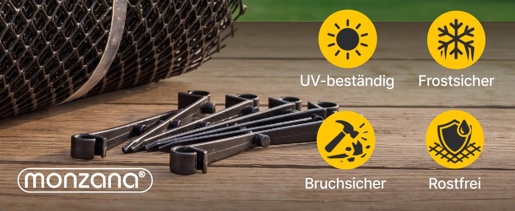 MONZANA® Dachrinnenschutz 7m inkl. 16 Befestigungsclips wetterfest Laubschutz Regenrinne Laubfang zuschneidbar schwarz