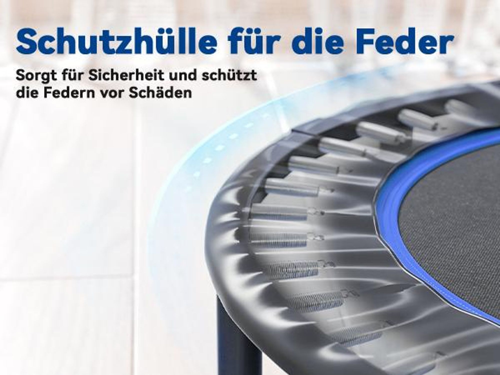 HOMCOM 102cm Faltbares Fitness-Rebounder Fitness-Trampolin mit Haltegriff