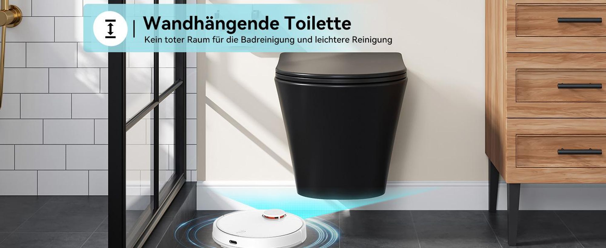 Spülrandlos Wandmonatige Toilette