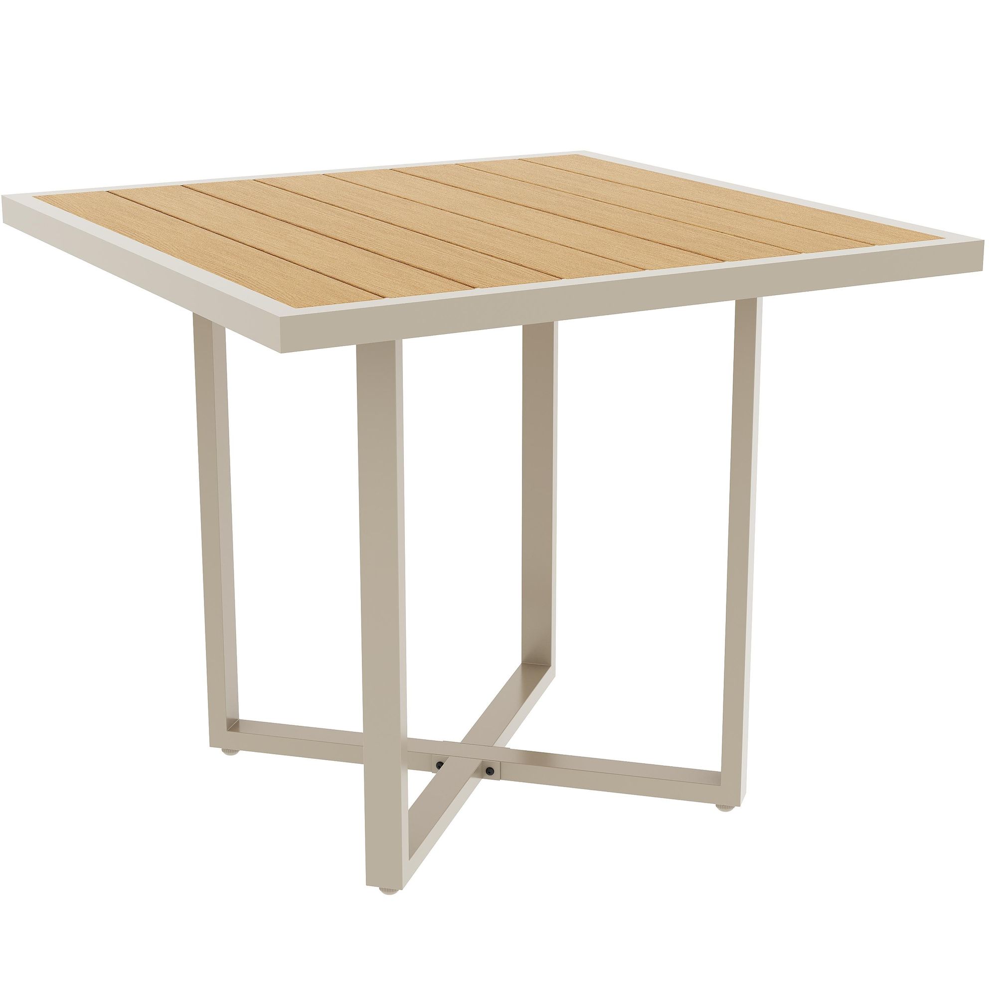 Flieks Gartenmöbel-Set 6 teilig für 8-10 Personen, Gartenlounge-Set mit Bank und Tisch, Gartengarnitur Sofagarnitur mit Seil-Design, Beige