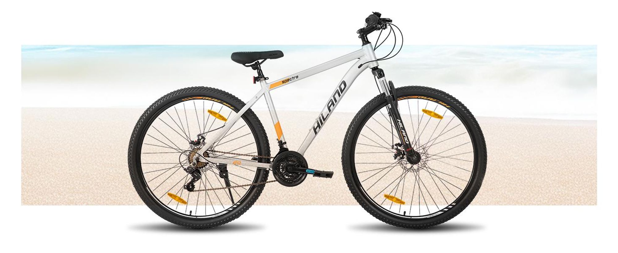 HILAND H200 Mountainbike 29 inch, Hardtail met aluminium frame, 21 versnellingen en schijfremmen, voor volwassenen